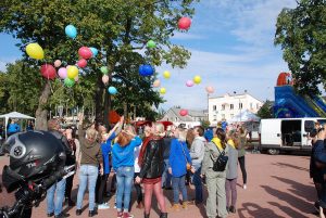 Jaunimo informacinė mugė su Jurgiu Didžiuliu / Nuotr. S. Riepšaitės.