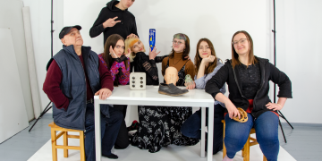 Vilnius art academy Telšiai faculty prof. Romualdas Inčirauskas with students