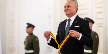 Valstybės apdovanojimų įteikimo ceremonija. ELTA / Orestas Gurevičius