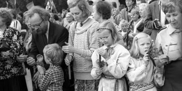 Baltijos kelias Katedros aikštėje. Kęstučio Jankausko (ELTA) nuotr.