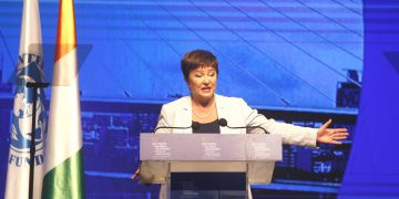 TVF vadovė: pasaulinė ekonomika – silpna, tačiau vis dar auga. EPA-ELTA nuotr.