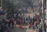Bangladeše tęsiasi drabužių siuvyklų darbuotojų protestai, žuvo keturi žmonės. EPA-ELTA nuotr.