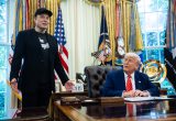 D. Trumpas pareiškė esąs „labai nusivylęs“ E. Musko kritika / EPA-ELTA nuotr.
