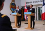 K. Starmeris ir E. Macronas pristatė naują migrantų grąžinimo programą. EPA-ELTA nuotr.