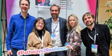 The Critical komanda kartu su Alytaus regiono plėtros tarybos administracijos direktore ir Pathway2Resilience atstovais