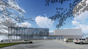 Nemenčinės miesto sporto, sveikatingumo ir rekreacijos kompleksas / Vizualizacija UAB Tiksli forma