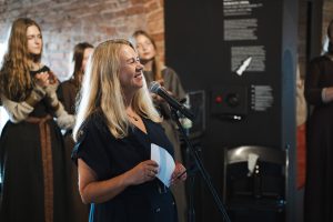 LNM generalinė direktorė dr. Rūta Kačkutė ekspozicijos Laisvės dažnis atidaryme / Augustino Bėkštos nuotr.