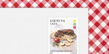 Pašto ženklas Lietuvos kulinarinis paveldas. Obuolių sūris