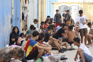 Migrantai Seutoje. EPA/REDUAN nuotr.