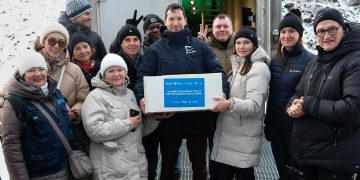 Ukrainos delegacija su Svalbardo sėklų saugyklos partnerių atstovais / NordGen nuotr.
